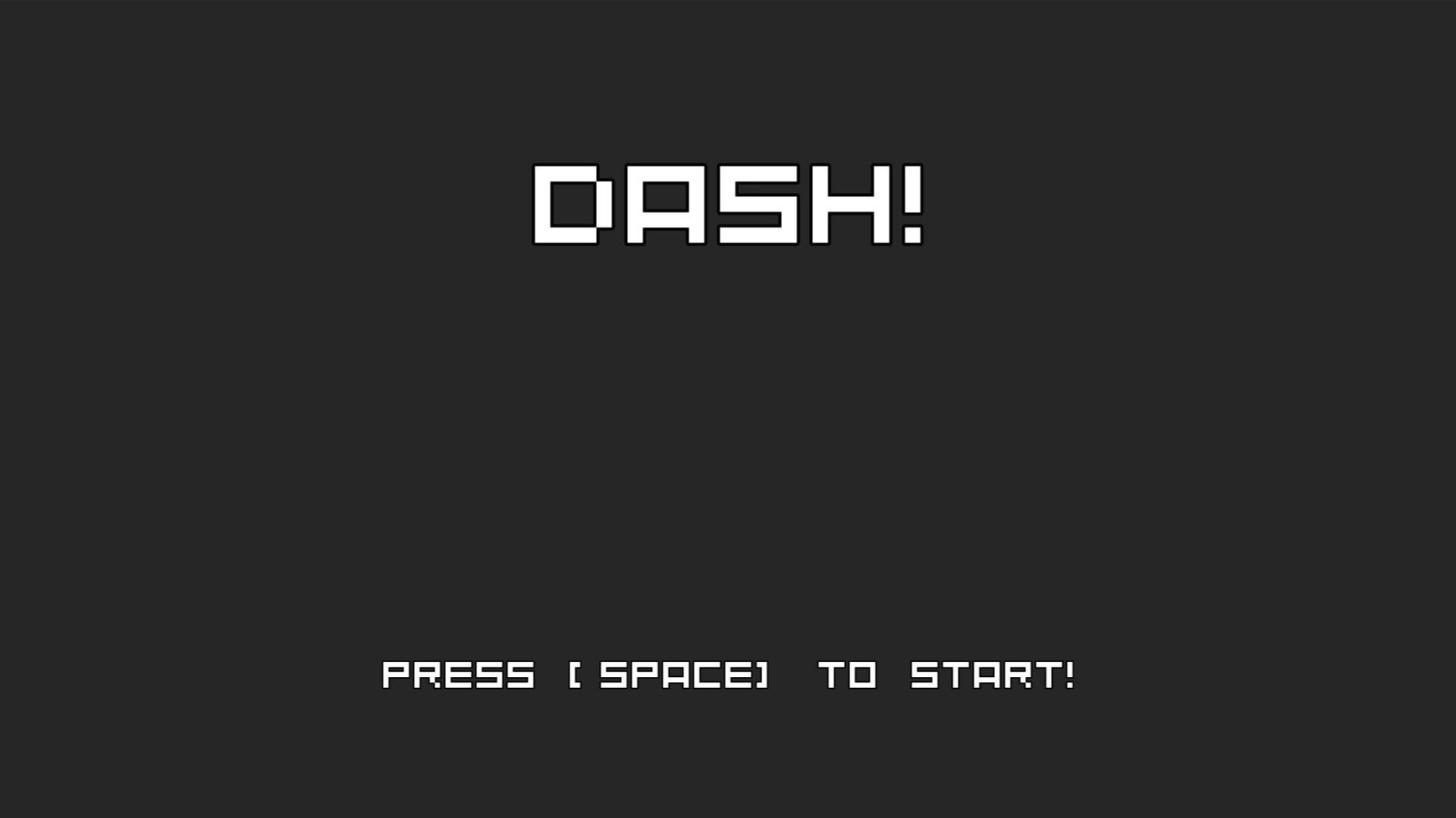 screenshot of the Dash title screen